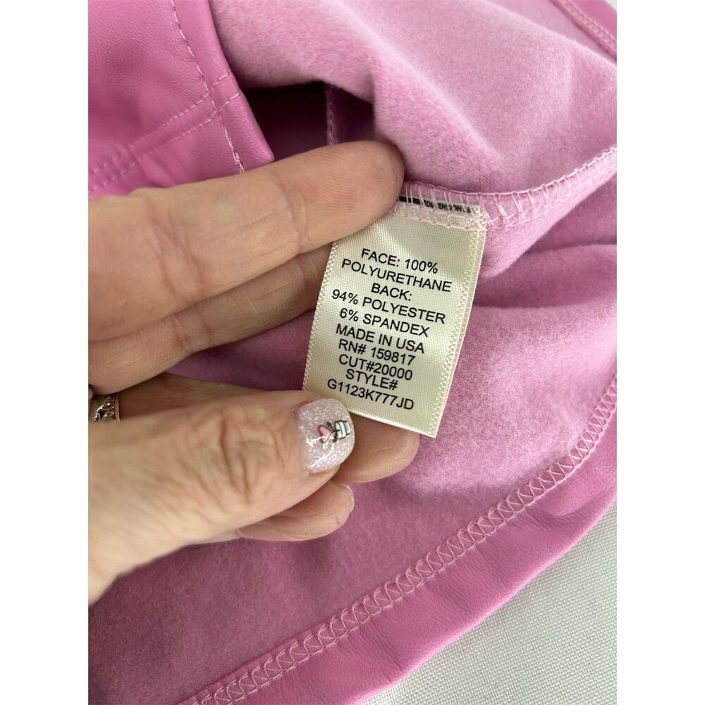 Altar’d State Women's Pink Mini Skirt Size Large Casual Vegan Leather Short NWT - Picture 6 of 9